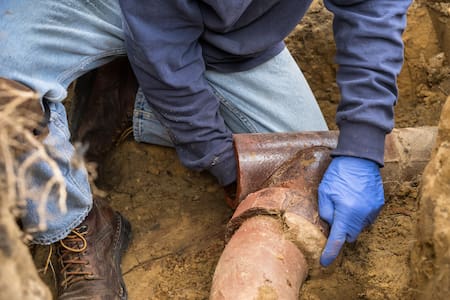 Pelham sewer line repair how shifting clay soil causes underground pipe cracks